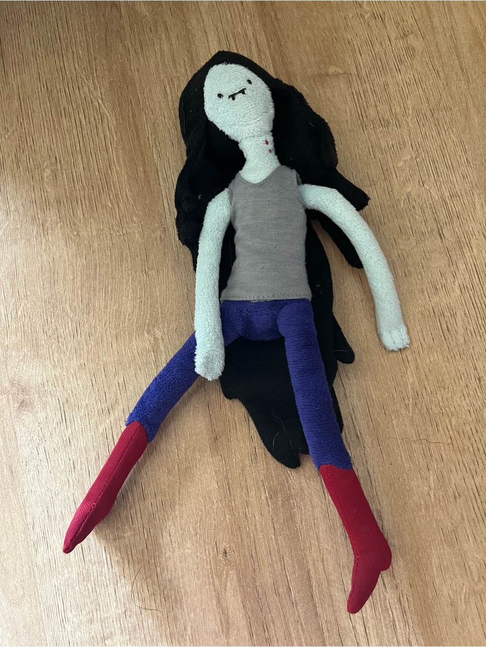 Adventure Time Marceline Plush Doll in Black, Gray, Blue & Red